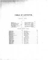Table of Contents, Butler County 1905